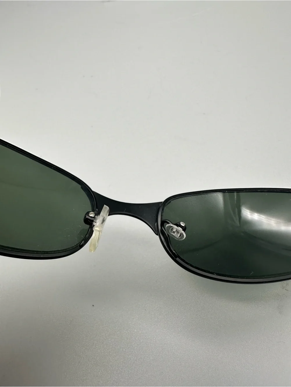 Oakley A Wire Sunglasses Matte Black Metal Frame Dark Grey Lens Vintage